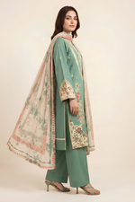 Motif Khaddar Embroidered Suit-074