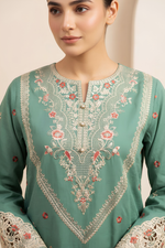 Motif Khaddar Embroidered Suit-074