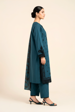 Motif Dhanak Embroidered Suit-3957