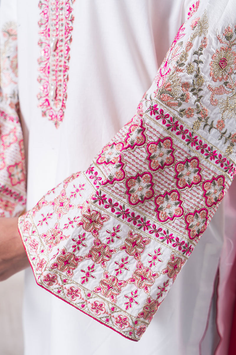 Motif Cambric Embroidered Suit-017