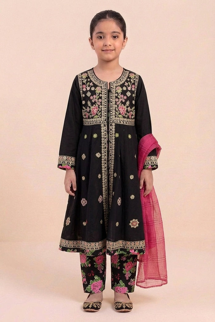 Motif Kids Cotton Embroidered Suit-26406