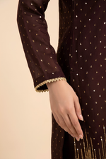 Motif Tissue Silk Embroidered Suit-240
