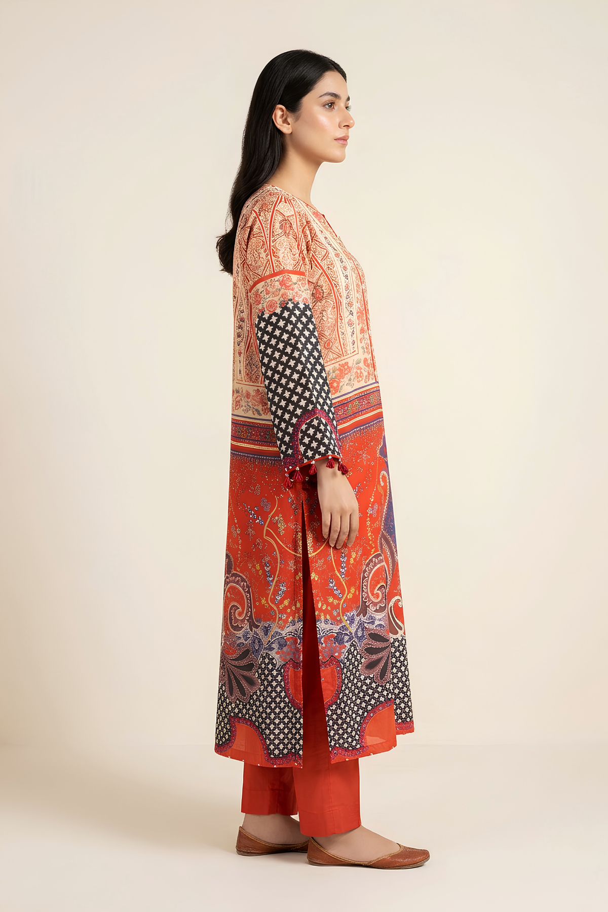 Motif PRINTED SILK SUIT-4259