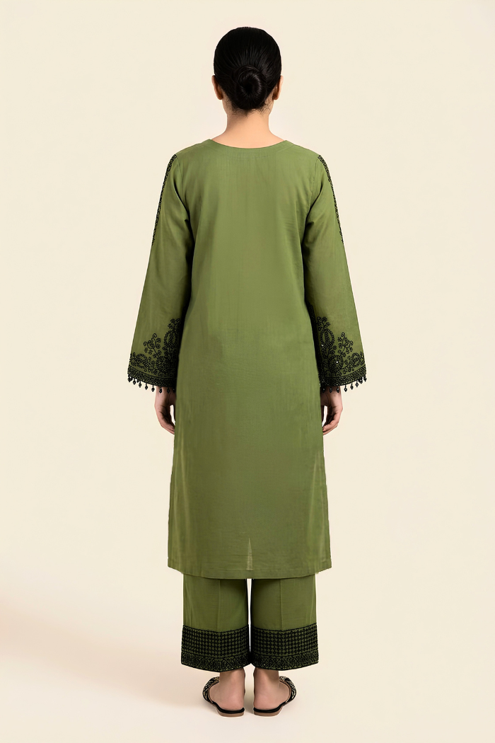 Motif Khaddar Embroidered suit-3980