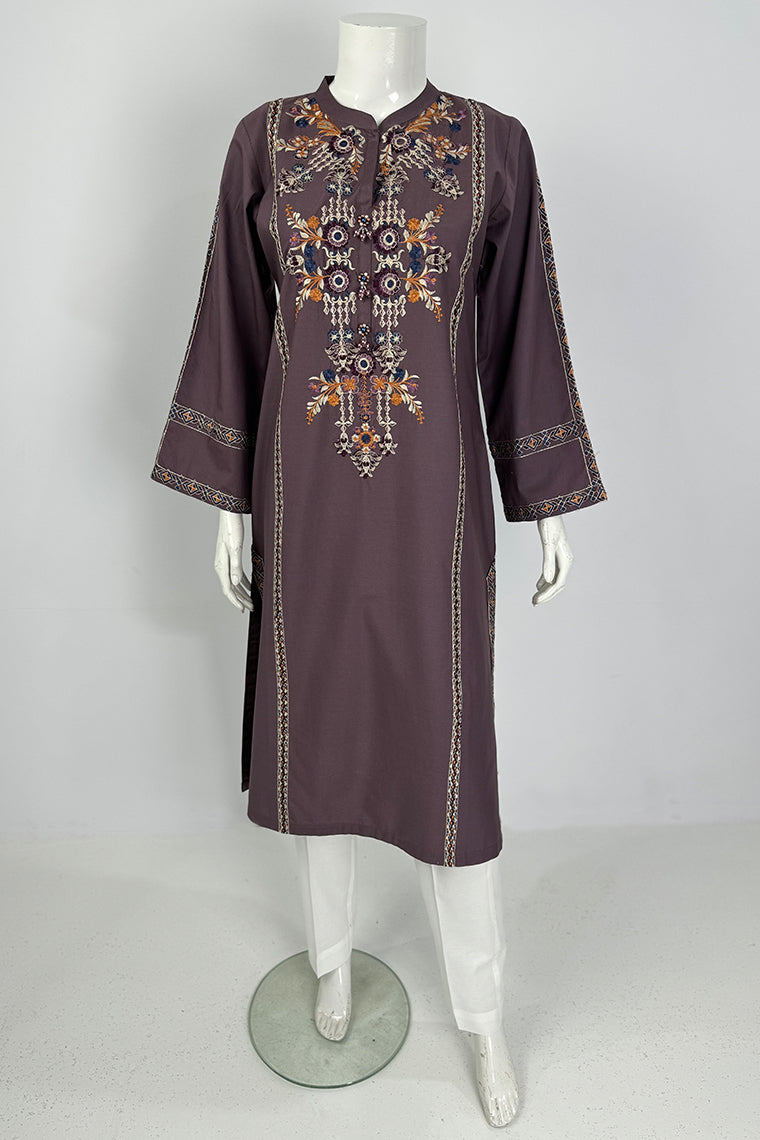 Motif Cotton Embroidered Kurta