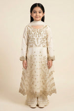 Motif Girls Organza Embroidered Suit-682