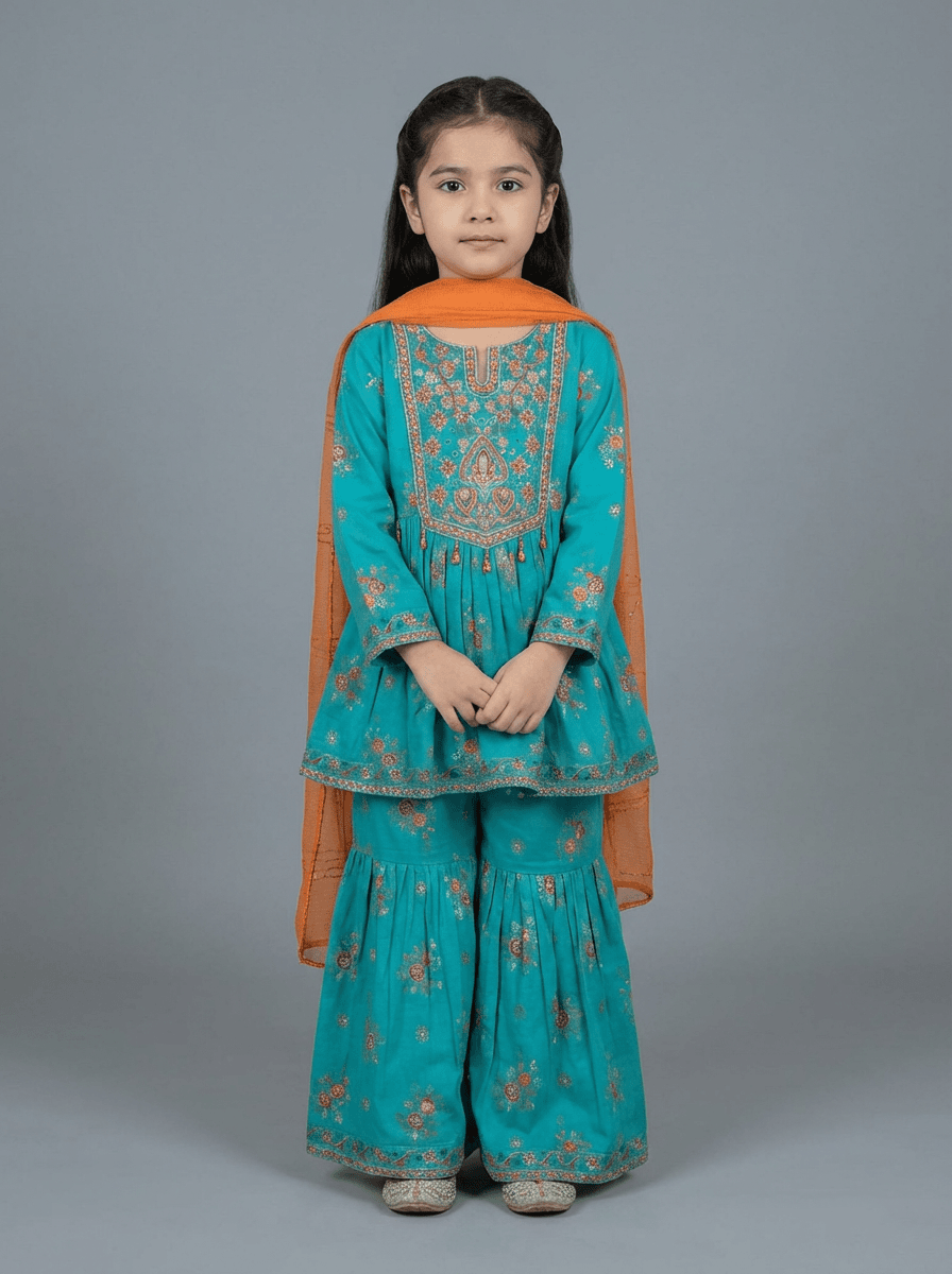 Motif Kids Printed Suit-26414