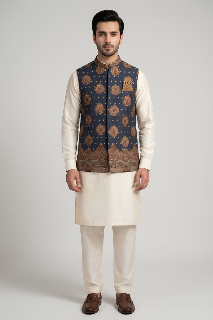 Motif Men's Waistcoat-4004