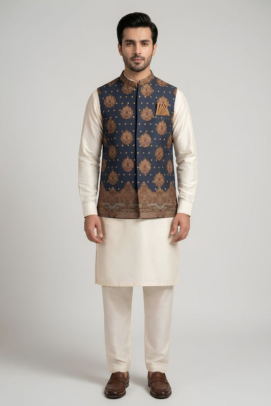 Motif Men's Waistcoat-4004