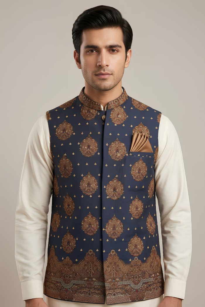 Motif Men's Waistcoat-4004