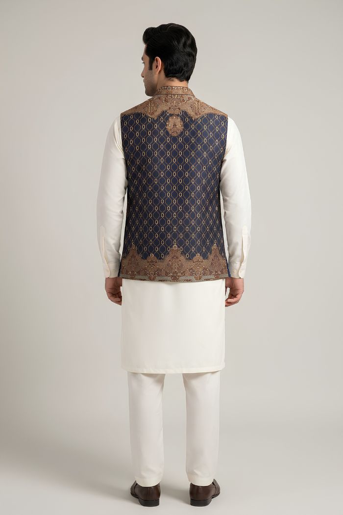 Motif Men's Waistcoat-4004