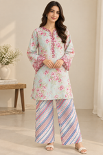 Motif Printed Lawn Suit-008
