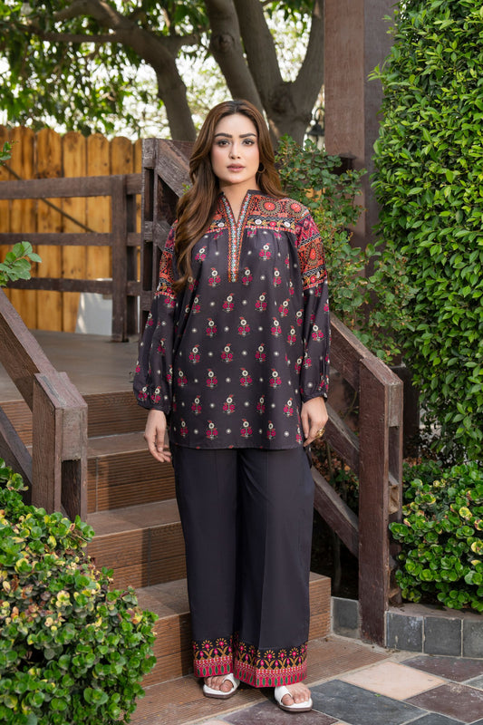 Motif Lawn Printed Co-ord Set-028