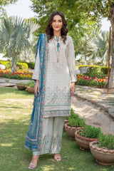 Motif Lawn Embroidered Suit