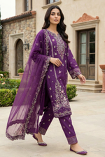Motif Embroidered Lawn Suit-1823