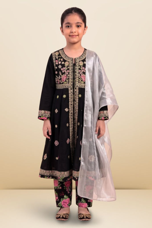 Motif Kids Cotton Embroidered Suit-26406