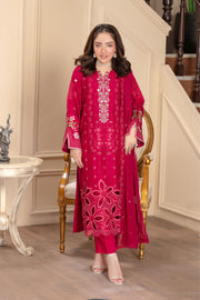 Motif Viscose Embroidered Suit-046