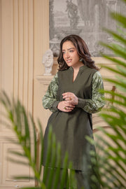 Motif Khaddar Embroidered Co-Ord Set