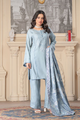 Motif Silk Karandi Embroidered Suit-060