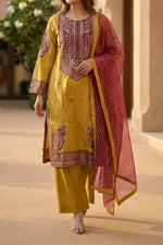 Motif Printed Jacquard Suit-001