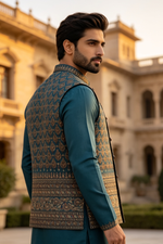 Motif Men's Waistcoat-4032