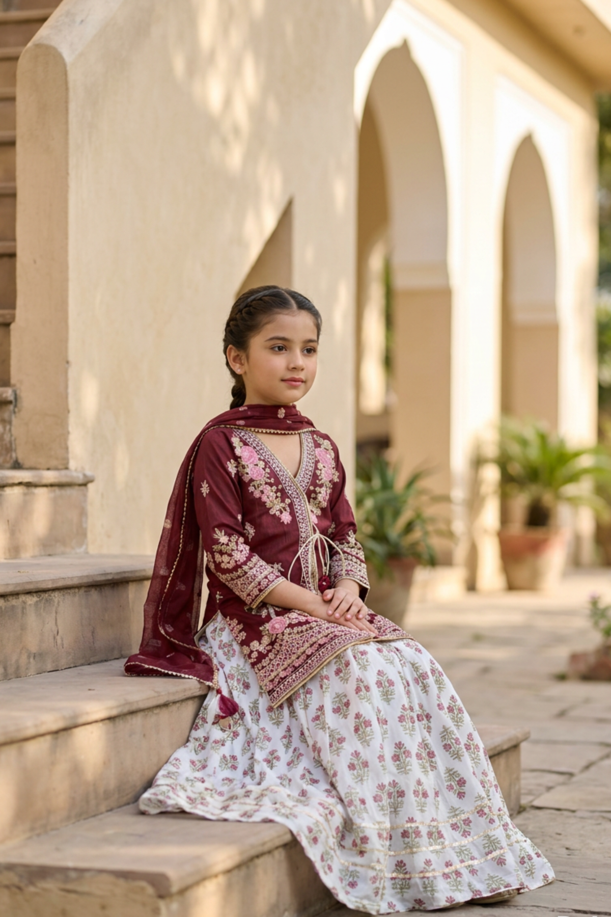 Motif Girls Embroidered Lawn Suit-712