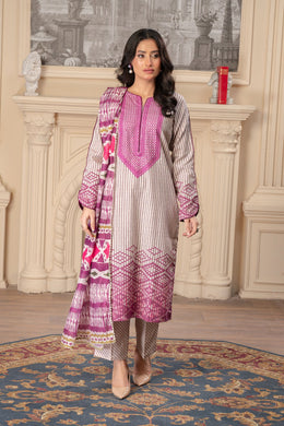 Motif Khaddar Embroidered Suit
