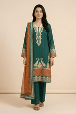 Motif Embroidered Masoori Suit-005