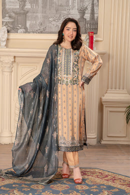 Motif Corduroy Printed Suit