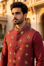 Motif Men's Waistcoat-3093