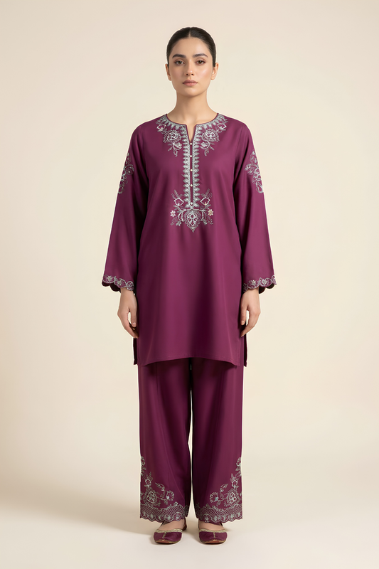 Motif Alpine Embroidered Suit-005