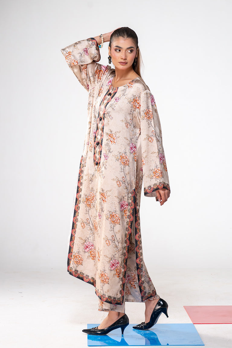 Motif Silk Printed Co-Ord Set-3978
