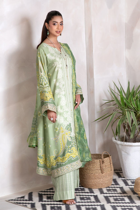Motif Viscose Printed Suit-042