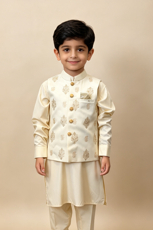 Motif Boys Waistcoat Suit-3281