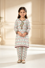 Motif Girls Printed Cambric Suit-084
