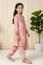 Motif Girls Printed Cambric Suit-067