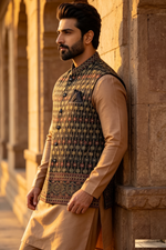 Motif Men's Waistcoat-3081
