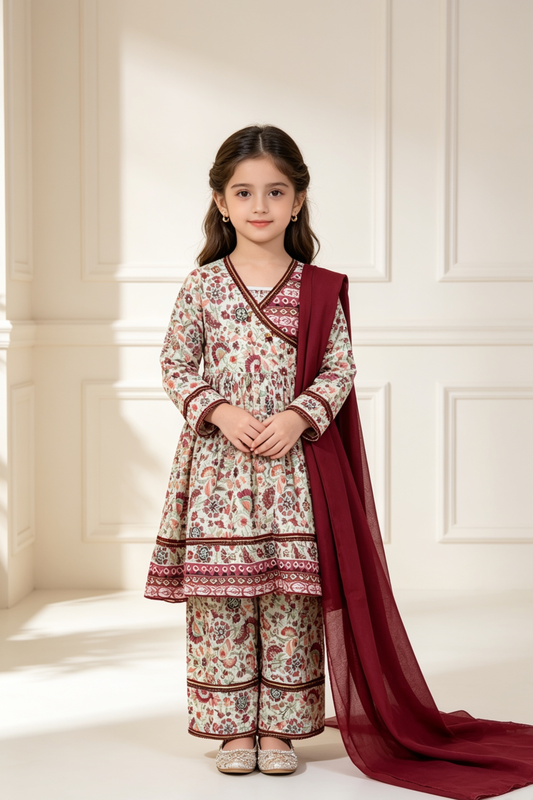 Motif Girls Embroidered Lawn Suit-26408