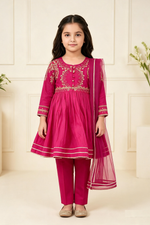 Motif Girls Printed Cotton Suit-728