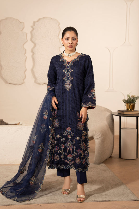 Motif Embroidered Suit-4092