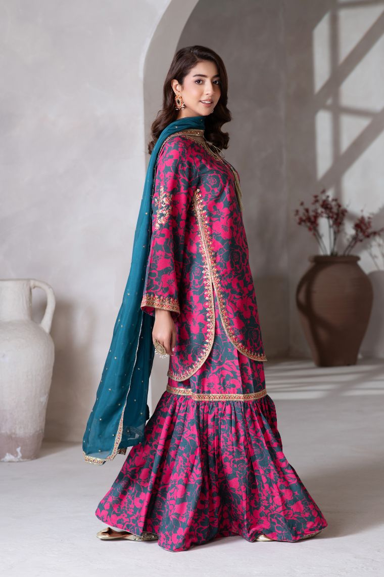 Motif Karandi Embroidered Suit-057