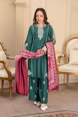 Motif Silk Karandi Embroidered Suit