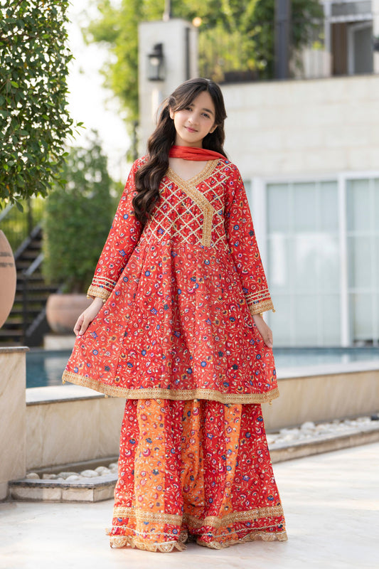 Motif Girls Embroidered Lawn Suit-704
