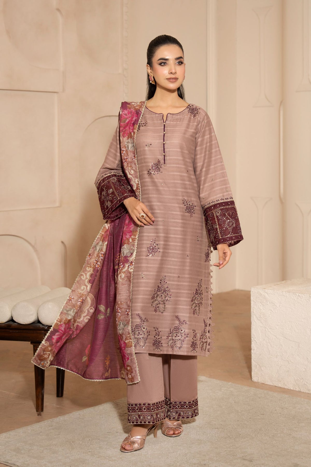 Motif Embroidered Katpana Suit-027