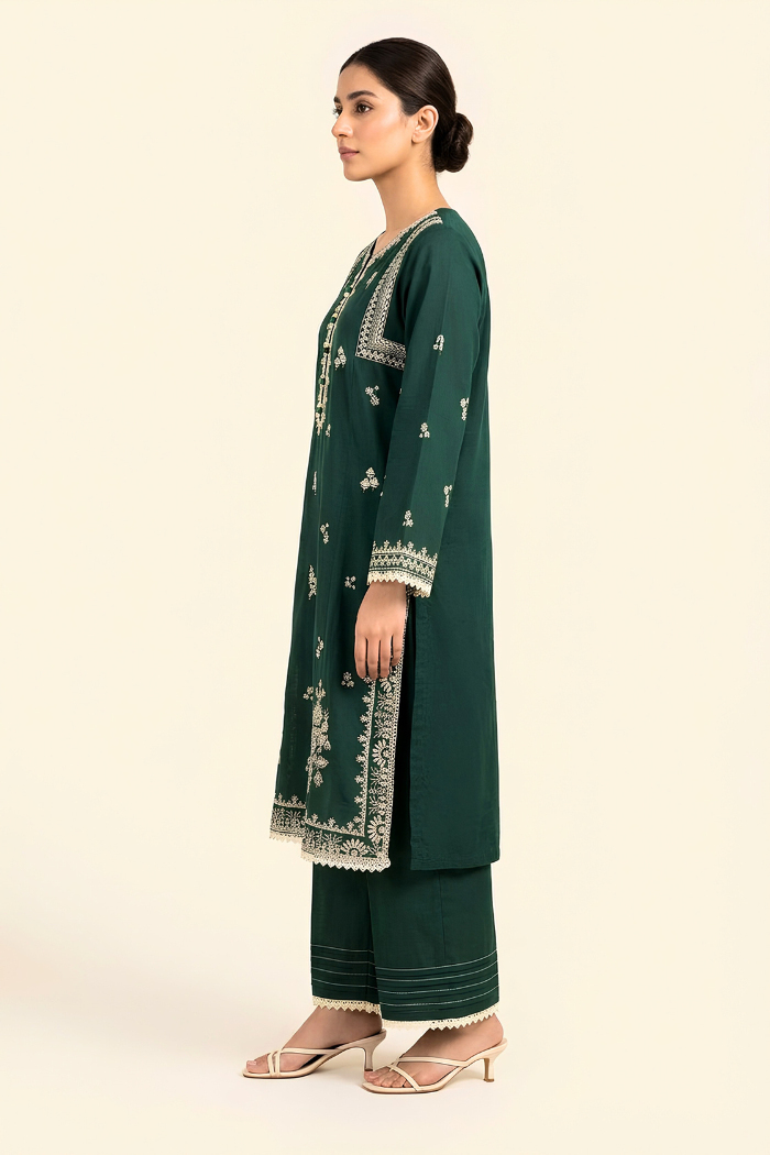 Motif Khaddar Embroidered Suit-3955