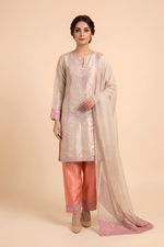 Motif Sheesha Silk Embroidered Suit-4273
