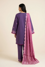 MOTIF PLAIN ALPINE EMBROIDERED SUIT-247