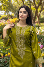 Motif Viscose Embroidered Suit