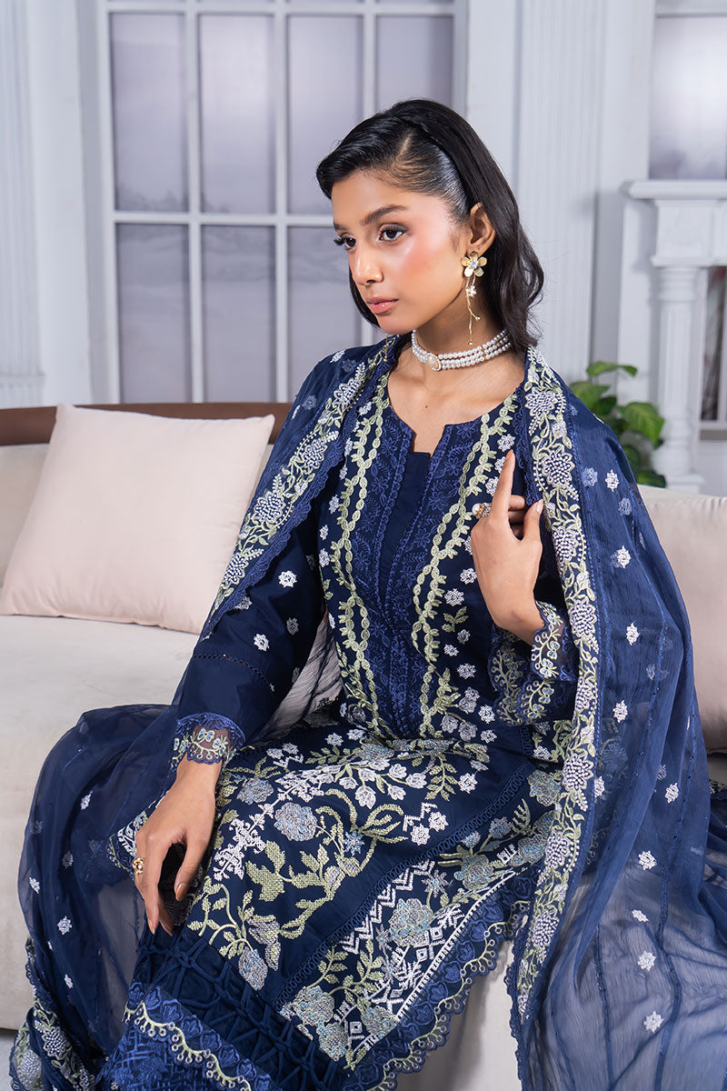 Motif Cotton Embroidered Suit-3737
