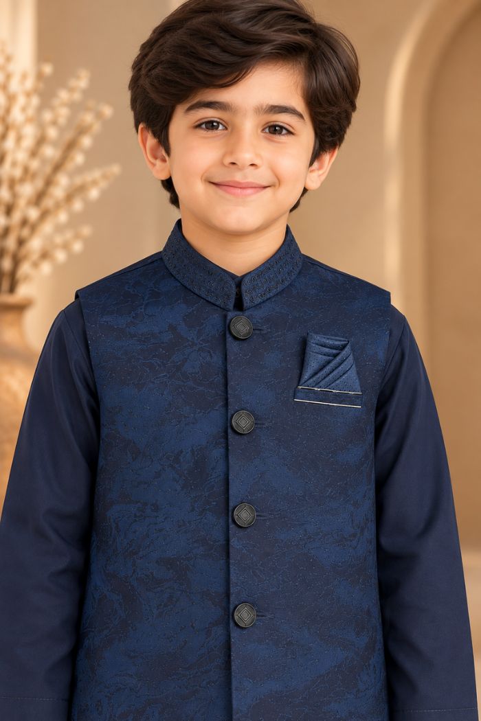 Motif Boys Waistcoat Suit-3647